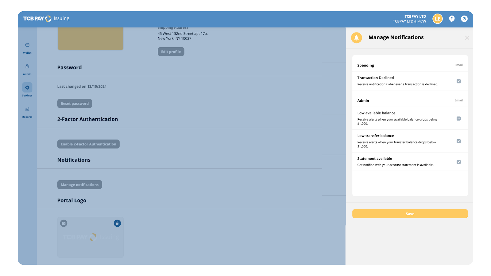 Manage notification