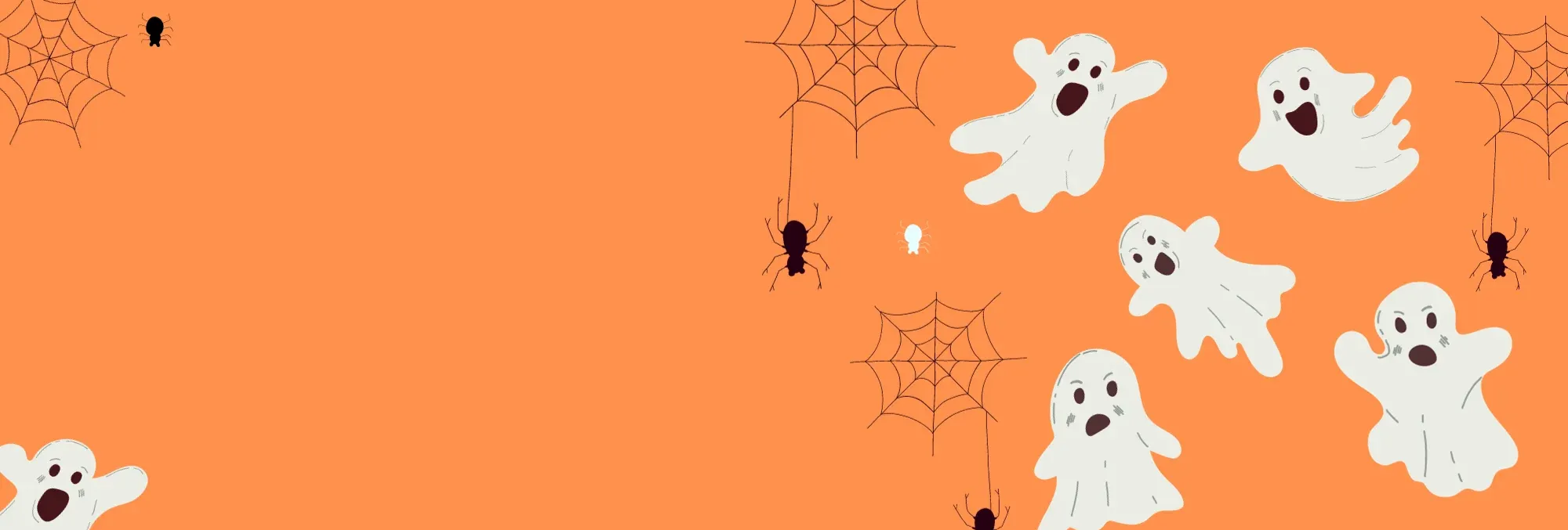 Halloween Ghost and Spider
