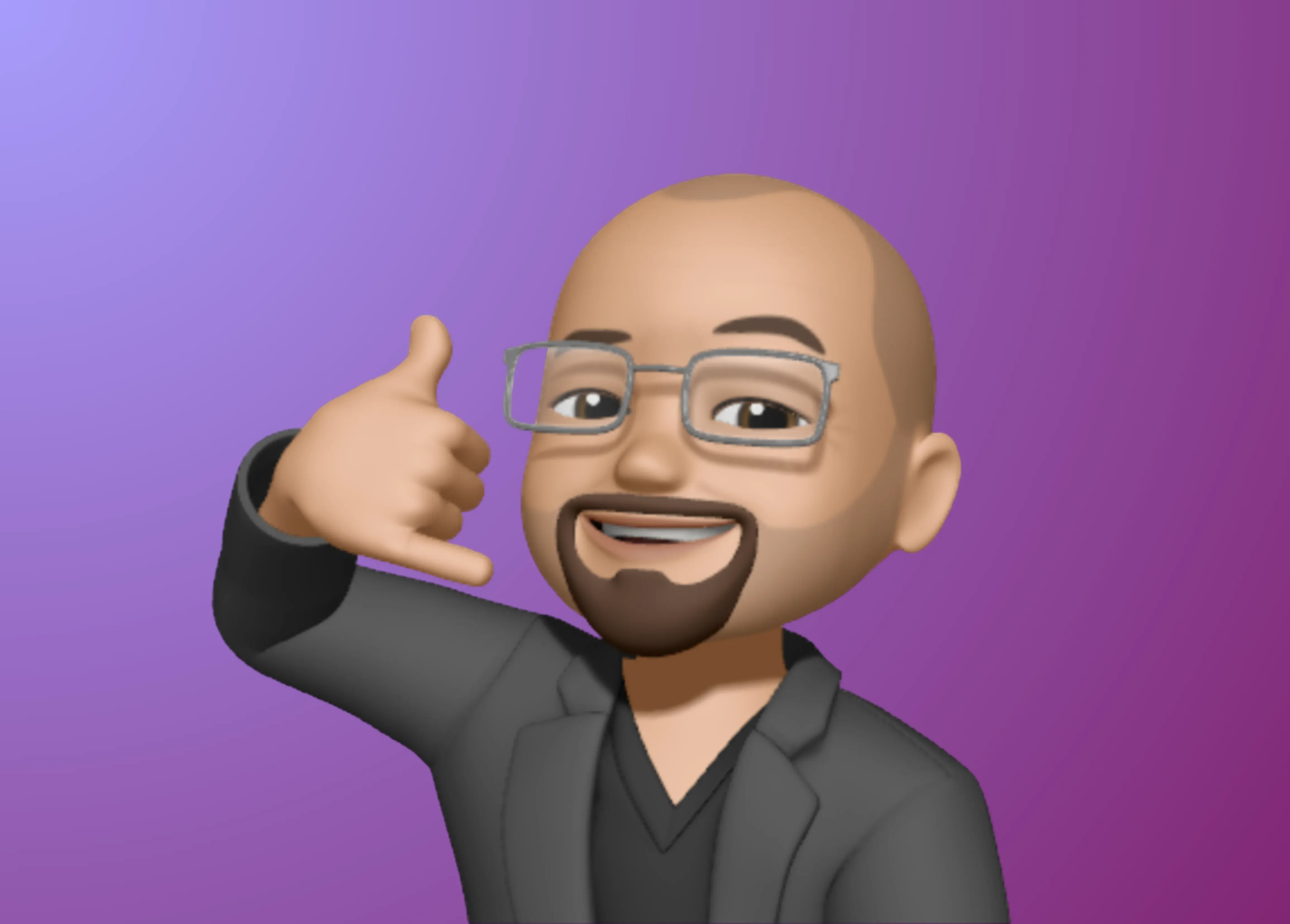 Smiling Avatar with a purple background