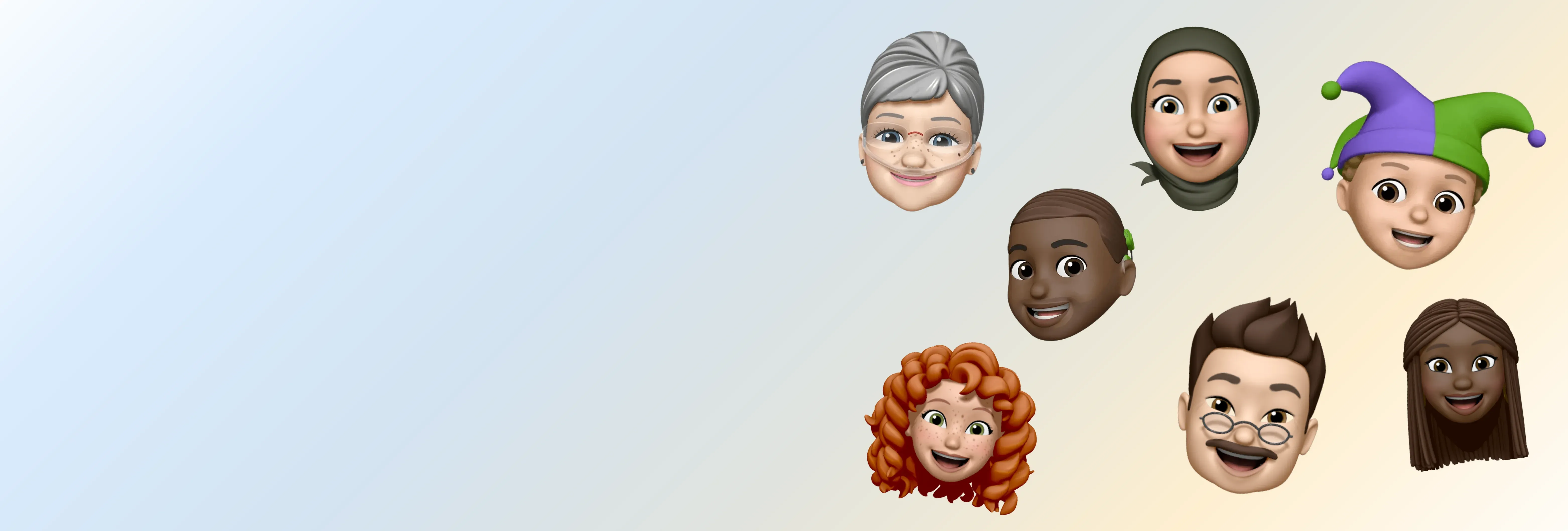 7 Memojis happy with a smile